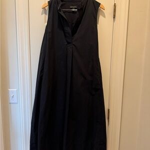 Banana Republic Black Sleeveless Shirt Dress